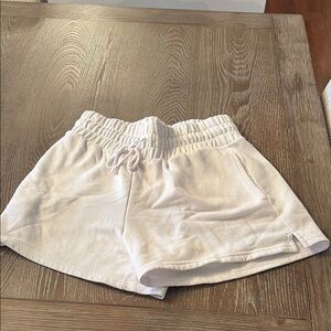 Wild Fable Cream Athletic Shorts Elastic Waistband